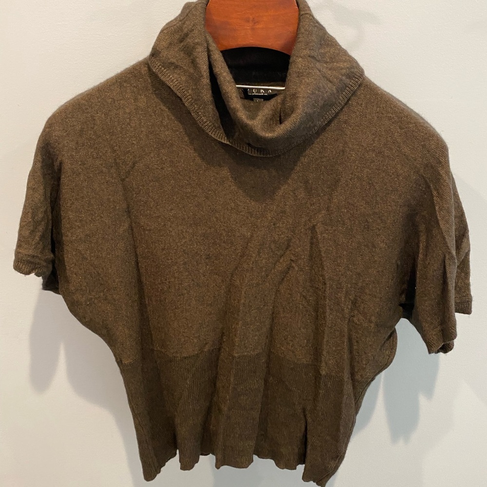 Women's 100% cashmere Brown Turtleneck Sweater